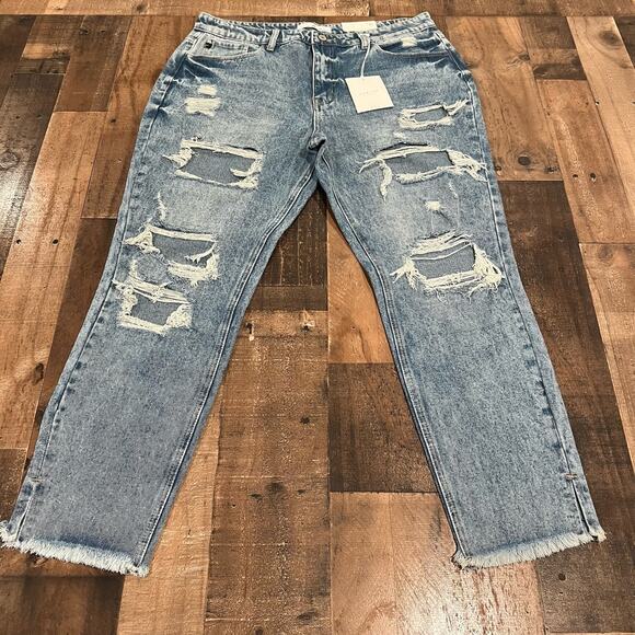 KanCan Collie High Rise Distressed Mom Jean - Picture 4 of 10